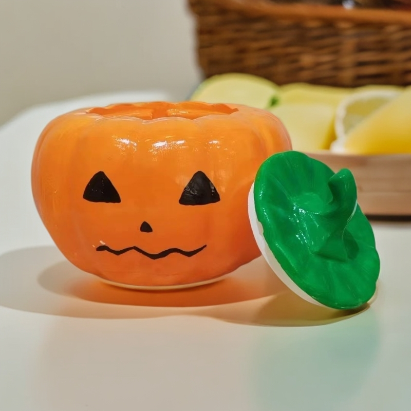 香熏粉石膏娃彩绘小款南瓜