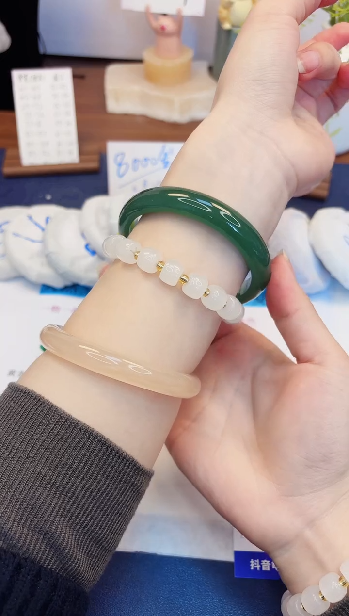【闪购商品】石英质玉手镯未镶嵌418-东陵玉-圈口61