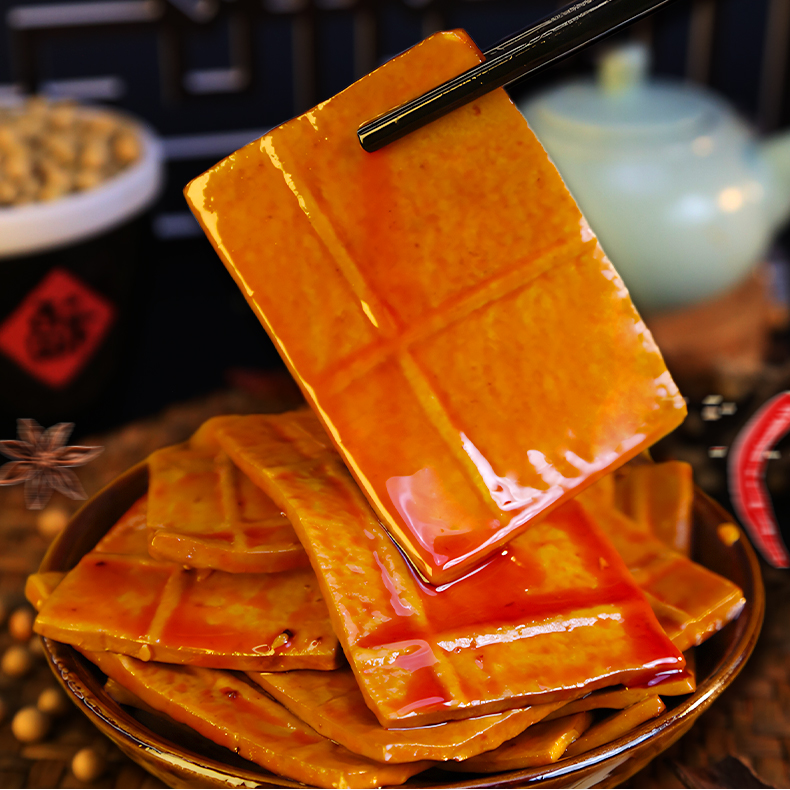 千百度牛皮豆干重庆特产老式卤制香辣五香豆干休闲解馋零食小吃H