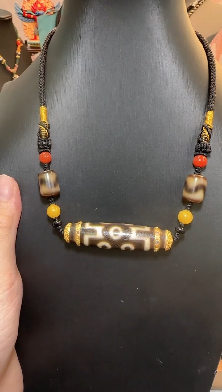 【闪购商品】玛瑙颈饰18K金镶嵌吊坠