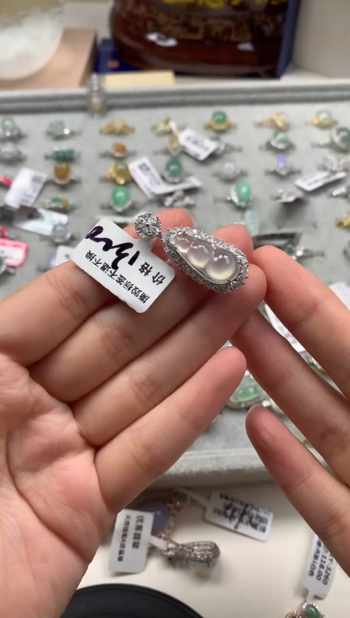 银S925镶嵌戒指翡翠吊坠21