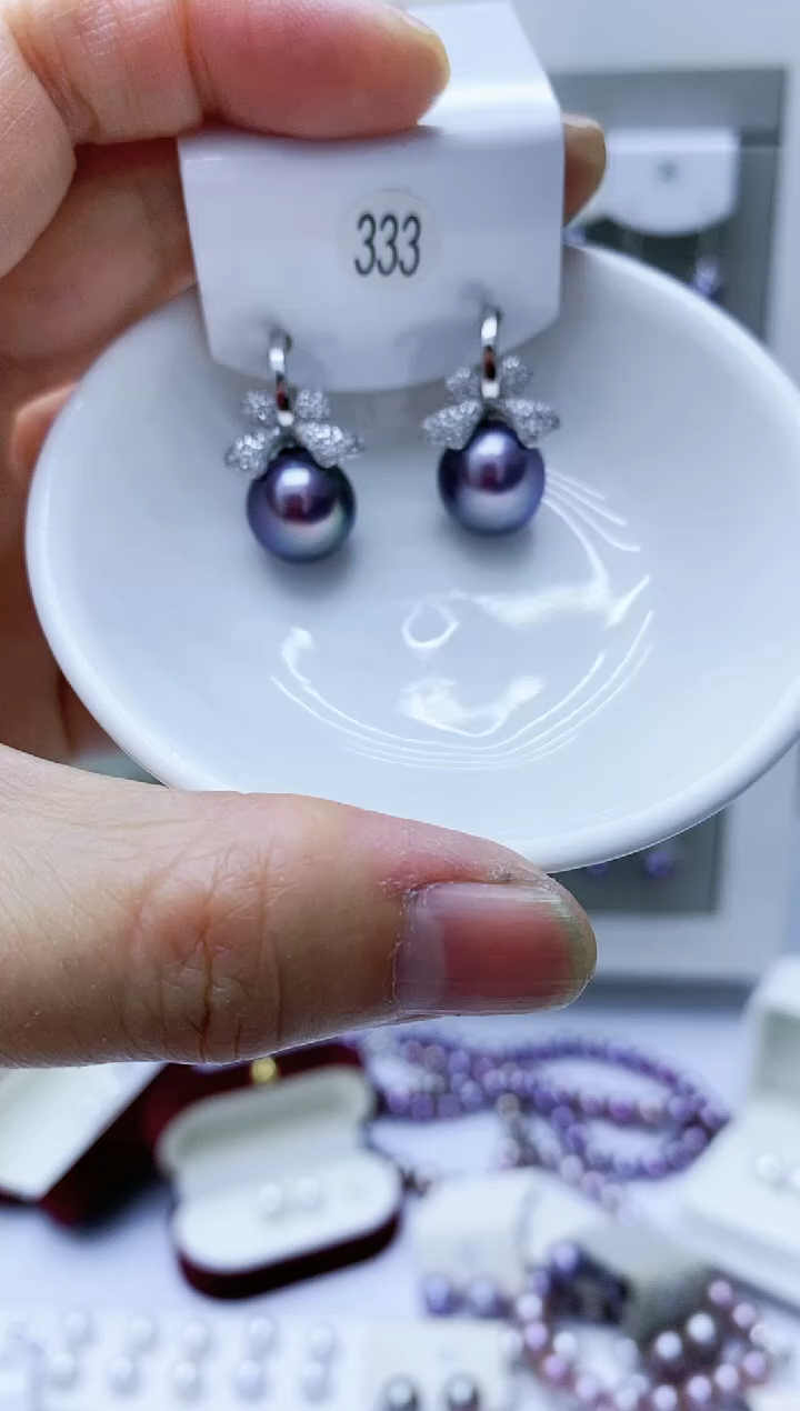 【闪购商品】淡水珍珠耳饰银S925镶嵌333