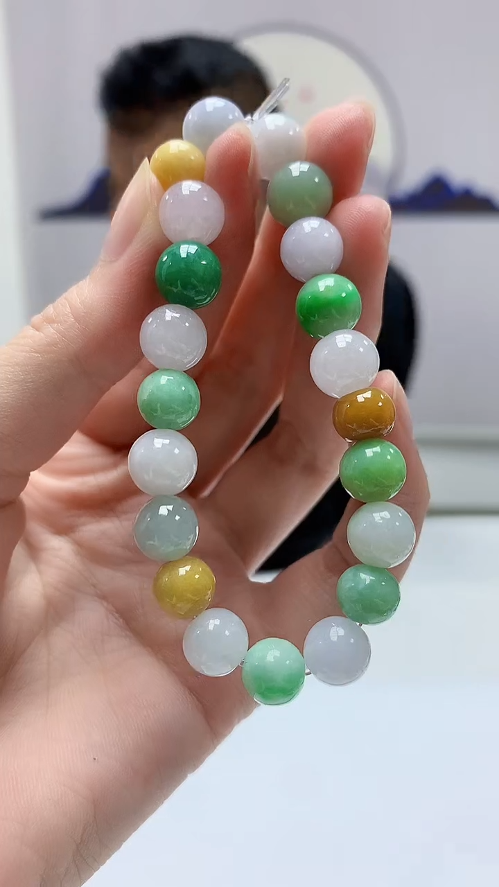 【闪购商品】定制翡翠未镶嵌4969zm-毛货手串83