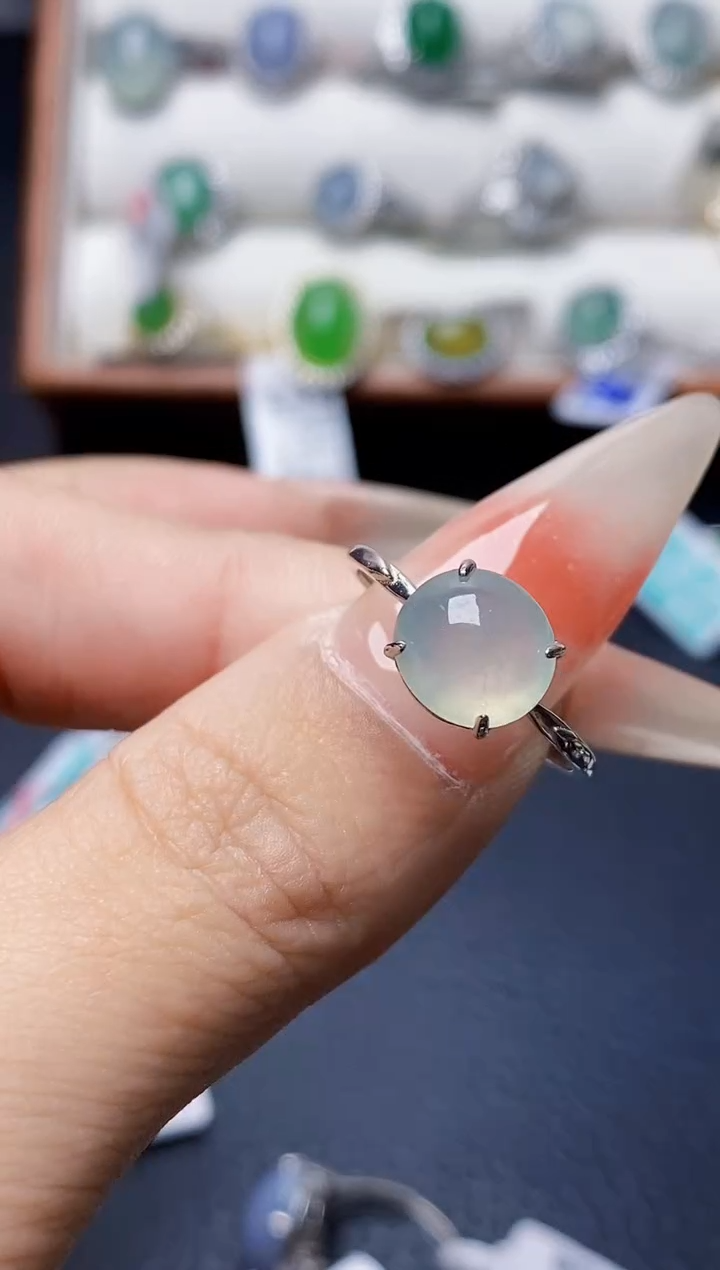 银S925镶嵌戒指翡翠2354