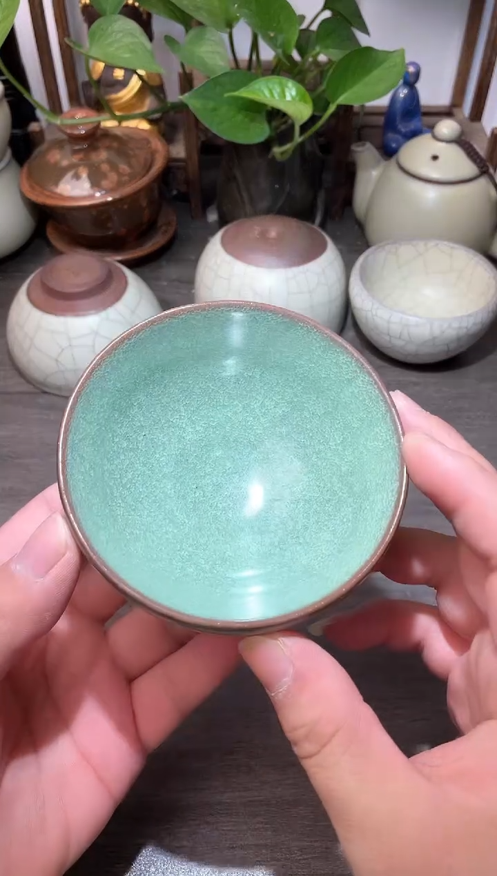 茶盏天青三绝高端茶器主人杯