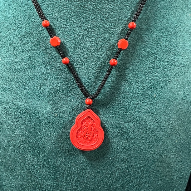 含辰砂工艺品【莱阳辉姐朱砂】水飞红砂葫芦无相佛吊坠