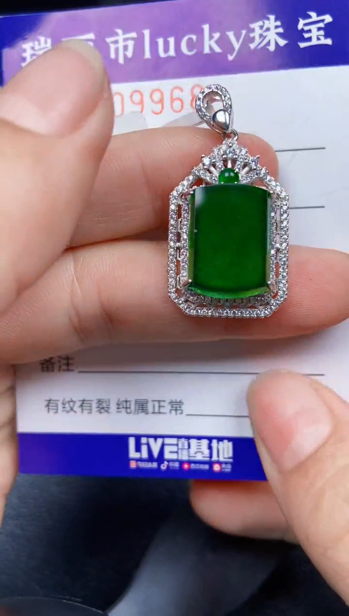 【闪购商品】翡翠颈饰银S925镶嵌9968