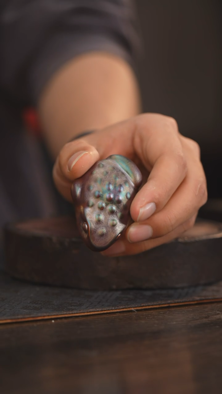 【闪购商品】杯85柴烧柴房陶瓷｜茶宠窑宝金蟾