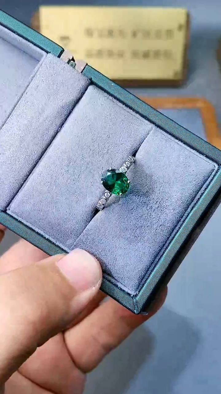 【闪购商品】透辉石戒指银S925镶嵌354