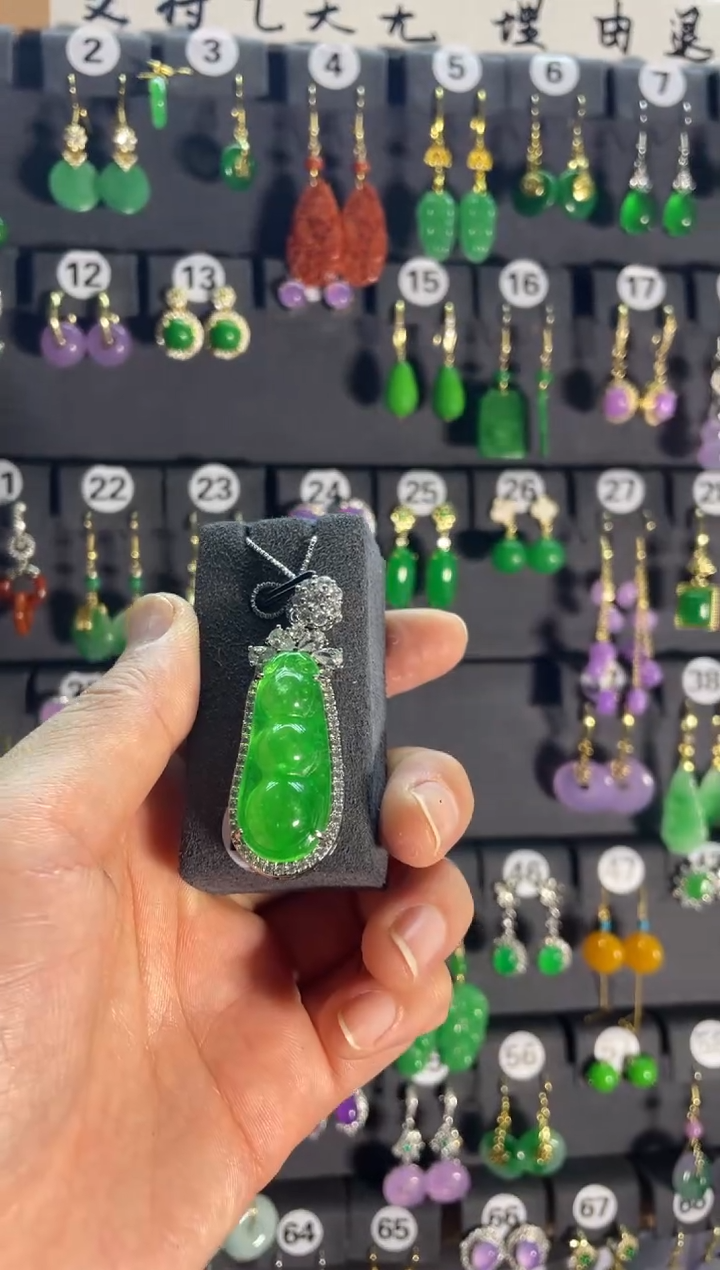【闪购商品】翡翠耳饰银S925镶嵌215.....