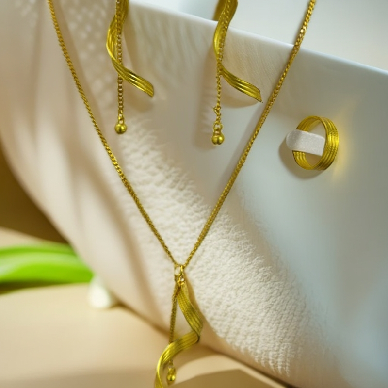 铜合金项链 D&K s形爆款三件套时尚轻奢气质欧美戒指耳环项链吊坠