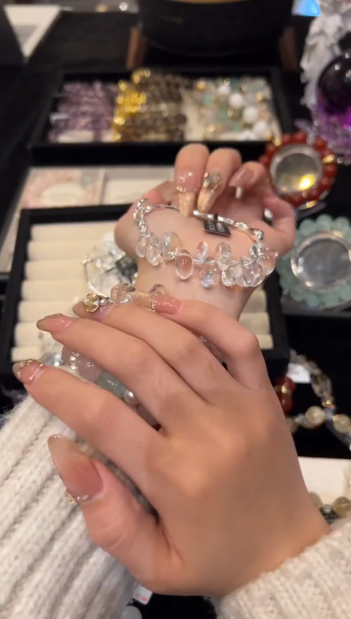 未镶嵌手串水晶白水碎石手串