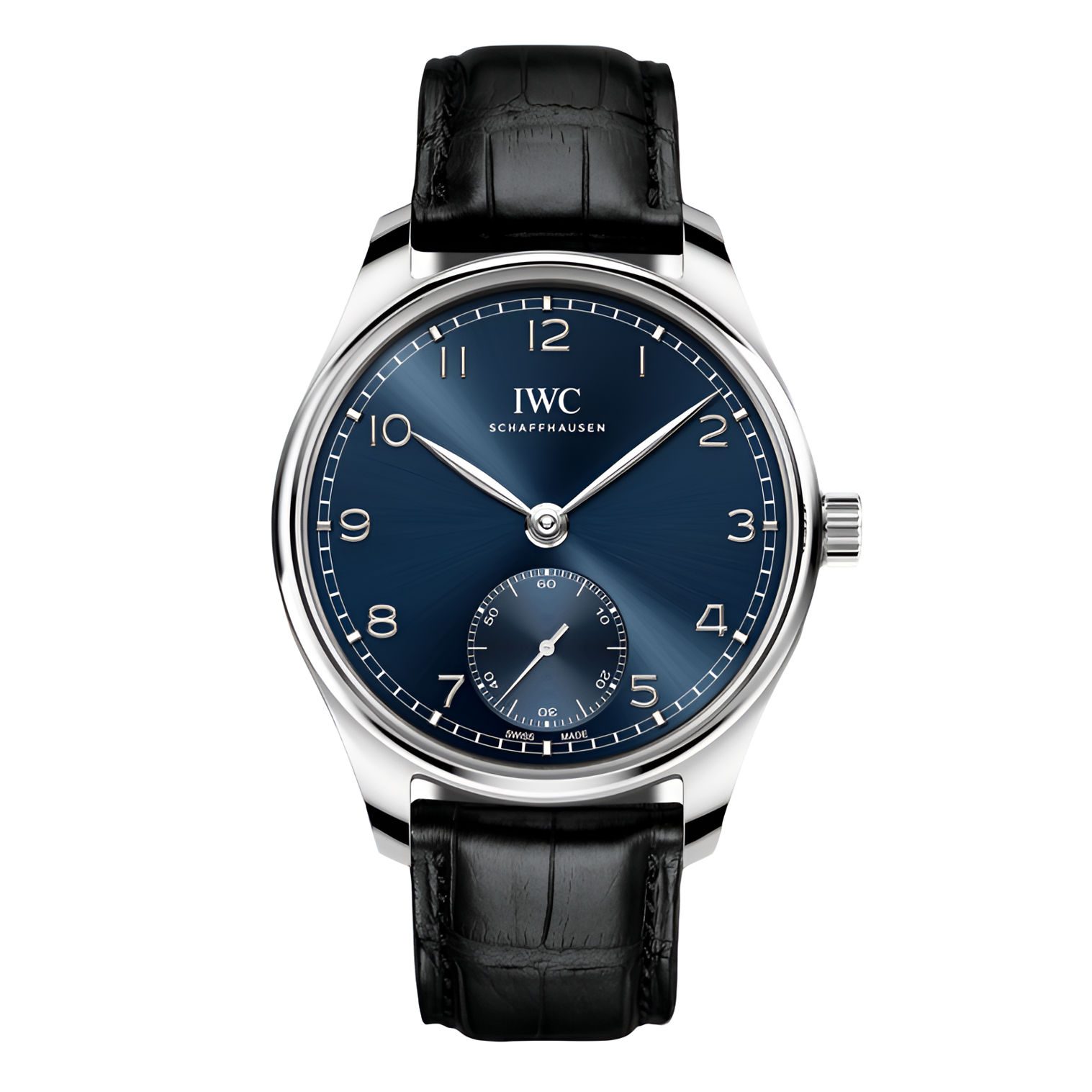 99新 IWC/万国 葡萄牙蓝盘小秒针40.5mm/IW358305机械皮带男腕表