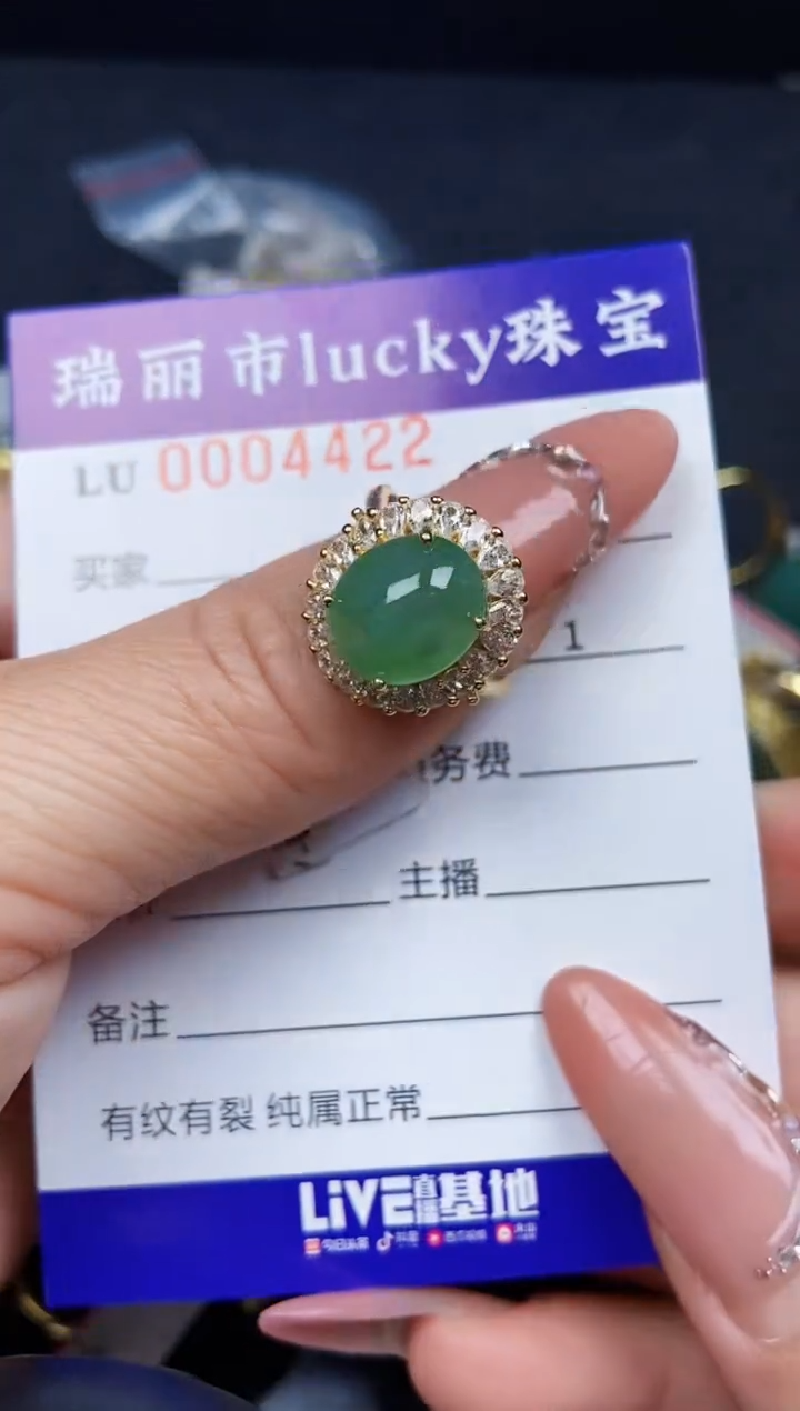 翡翠银S925镶嵌颈饰4422