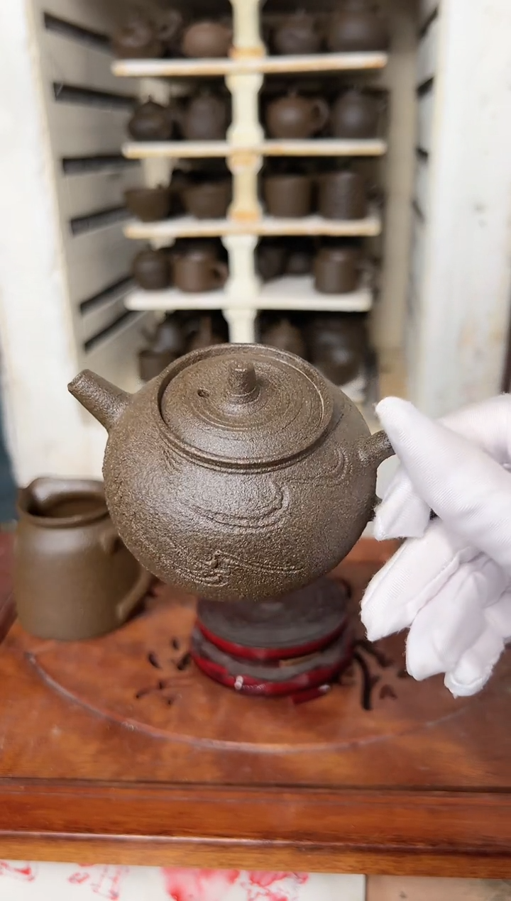 200CC 冰碛岩陶制手工壶