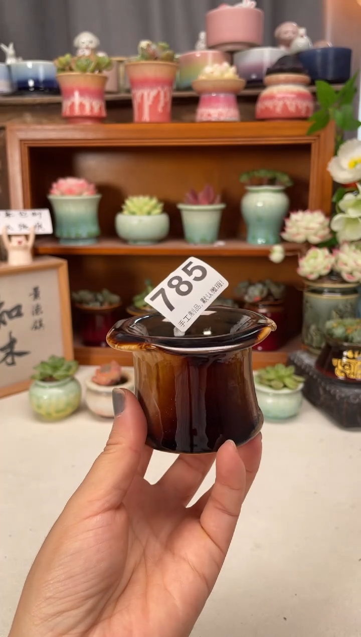 瓷片785知木小芳花盆