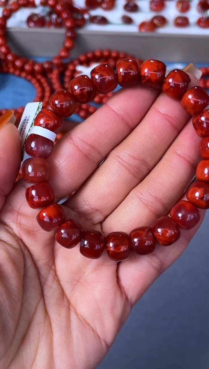 未镶嵌手串南红玛瑙N07凉山瓦西料满肉火焰单圈