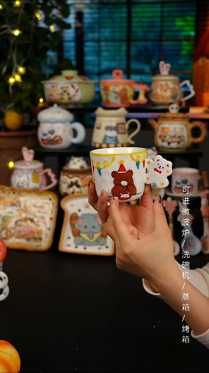 陶瓷便携款景德镇高温釉下彩纯手绘创意瓷 