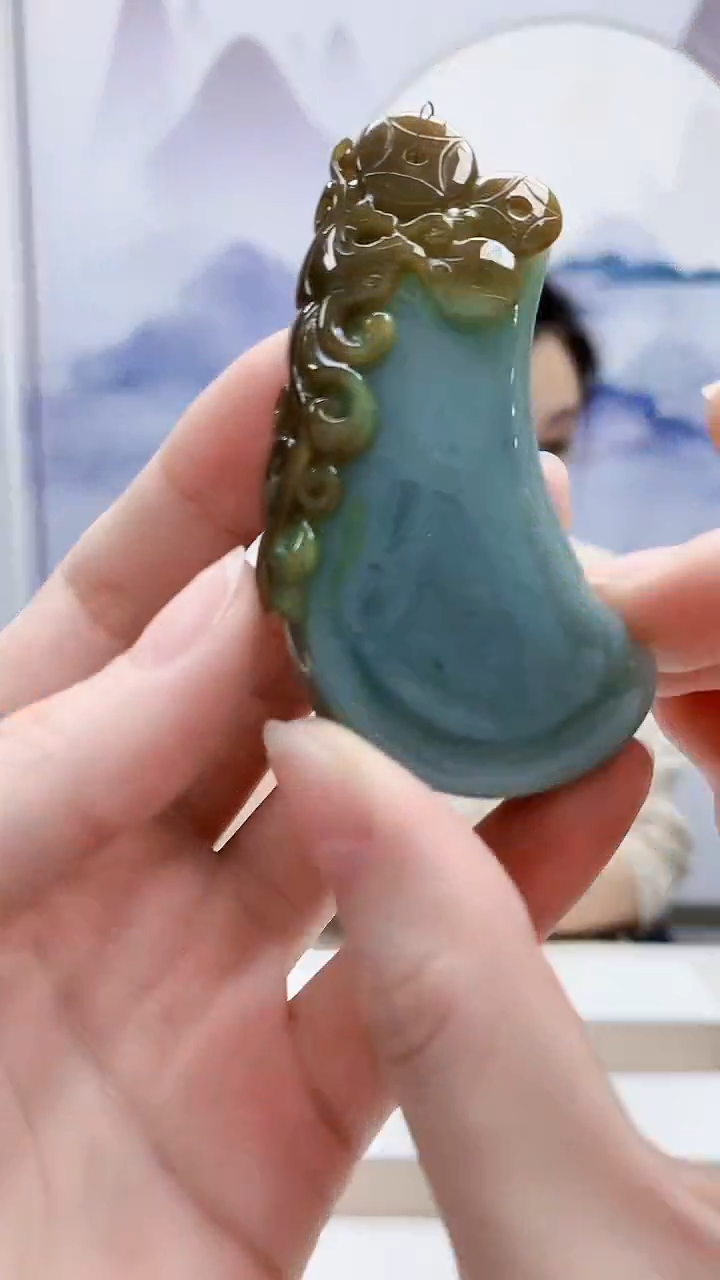 未镶嵌定制翡翠5160ry-毛货挂件129