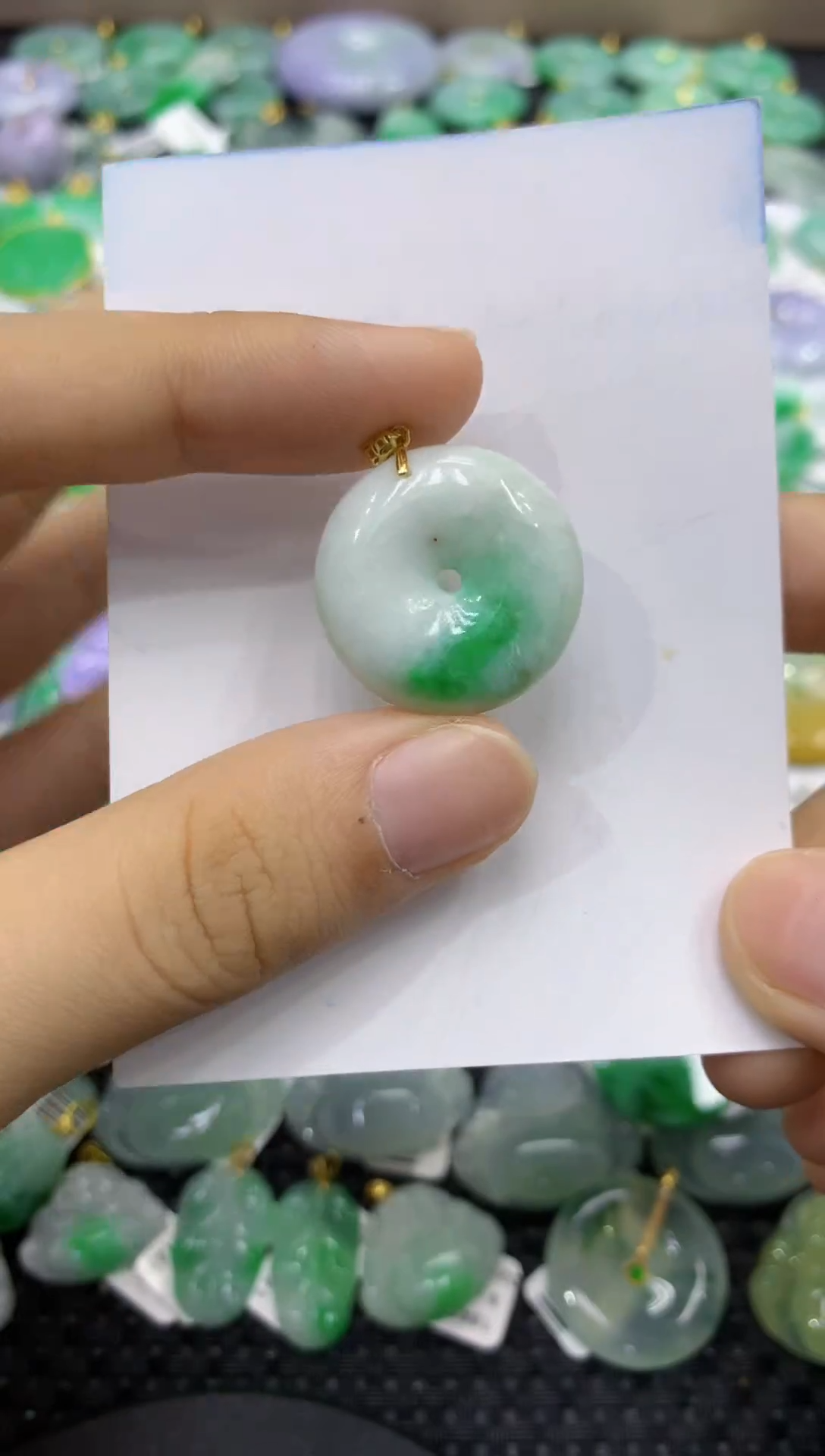 颈饰未镶嵌翡翠天然缅甸翡翠A货