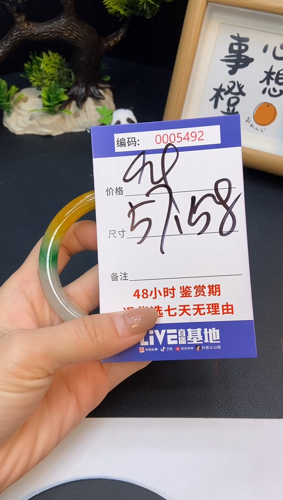 未镶嵌手镯翡翠0005492