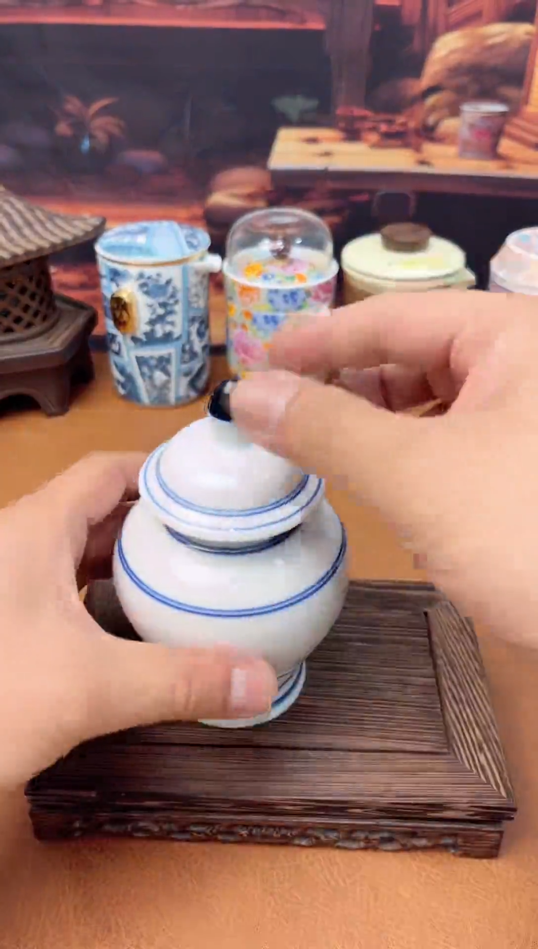 【闪购商品】陶瓷茶具摆件茶叶罐