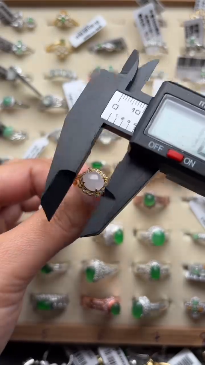 【闪购商品】翡翠戒指银S925镶嵌缅甸A货翡翠S925银镶嵌