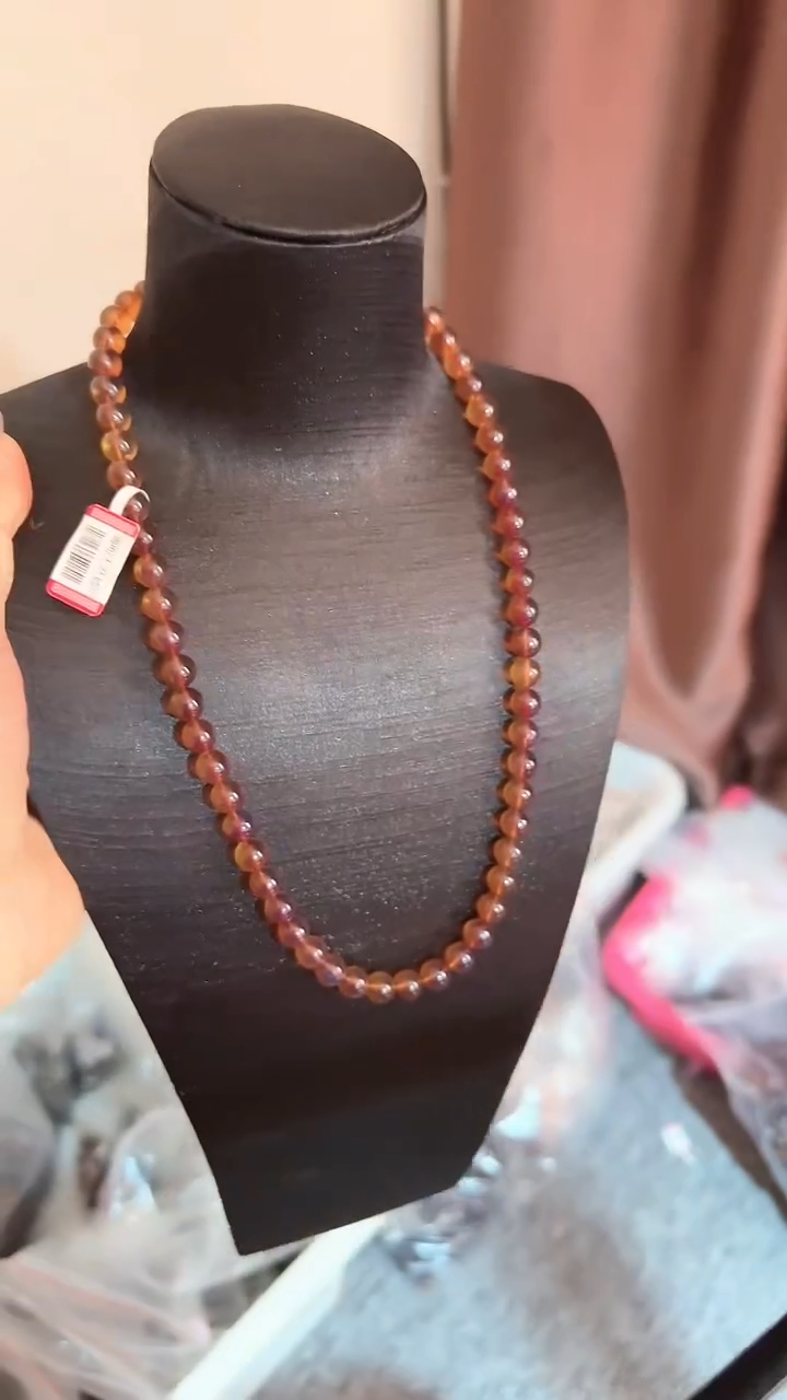 【闪购商品】琥珀手链未镶嵌规格8血紫红蜜妈妈链#88