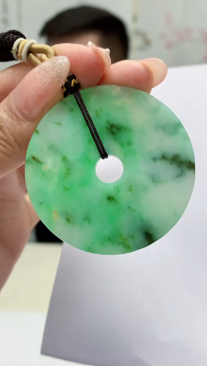 【闪购商品】定制翡翠未镶嵌5152MM-毛货挂件46