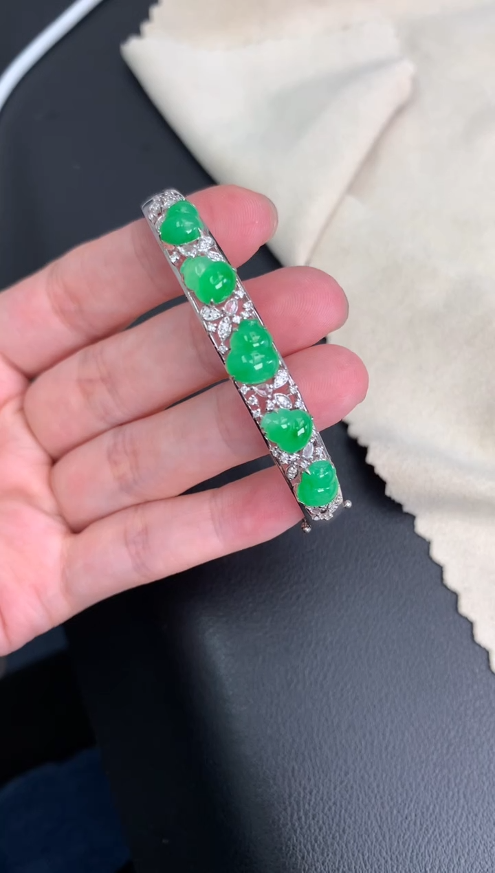 定制翡翠18K金镶嵌模式推广期24小时鉴赏期