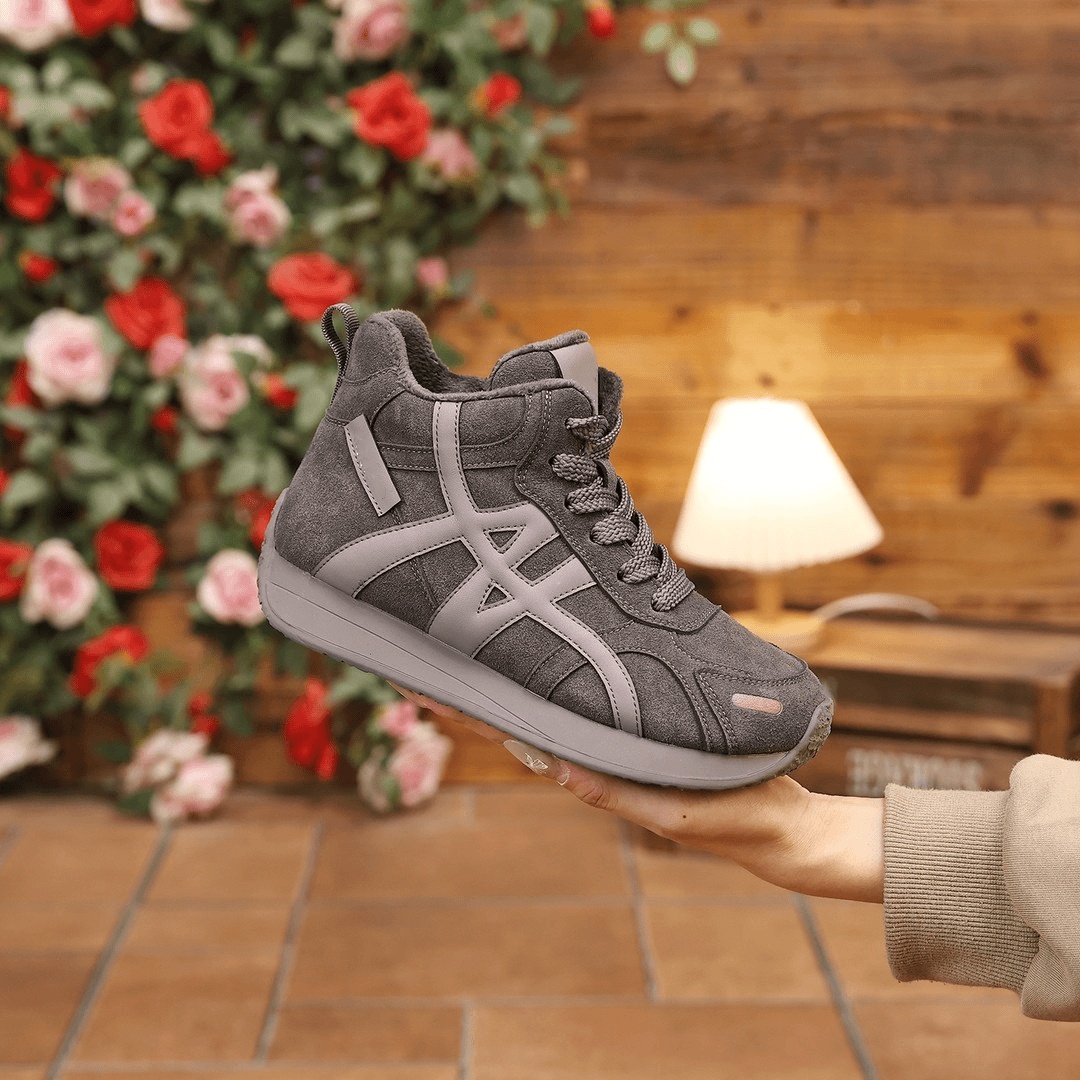 2025新款冬季高帮休闲鞋加绒保暖棉鞋女休闲鞋子韩版百搭毛绒鞋1