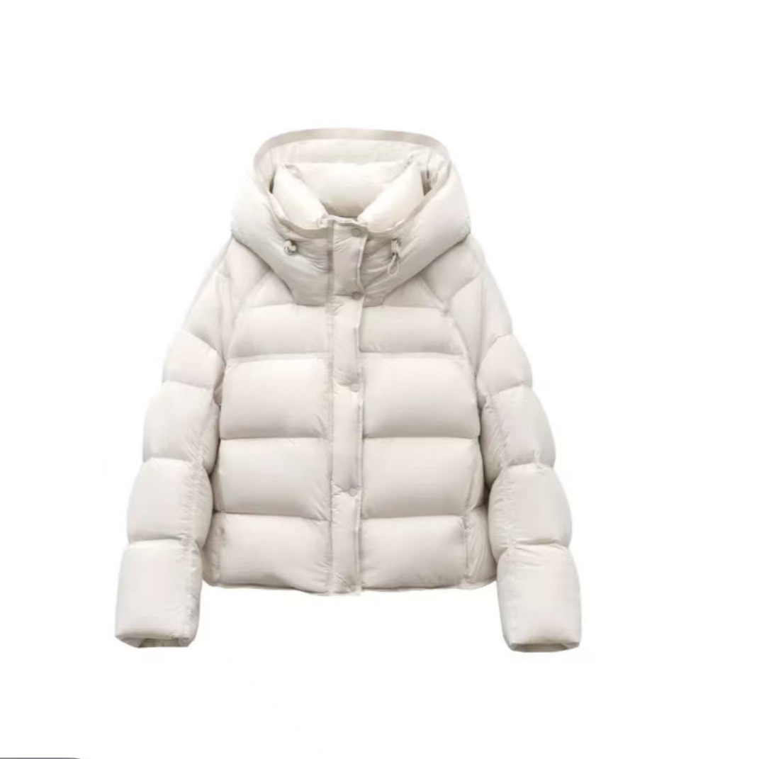 【90白鹅绒】云朵泡芙短款加厚连帽保暖羽绒服