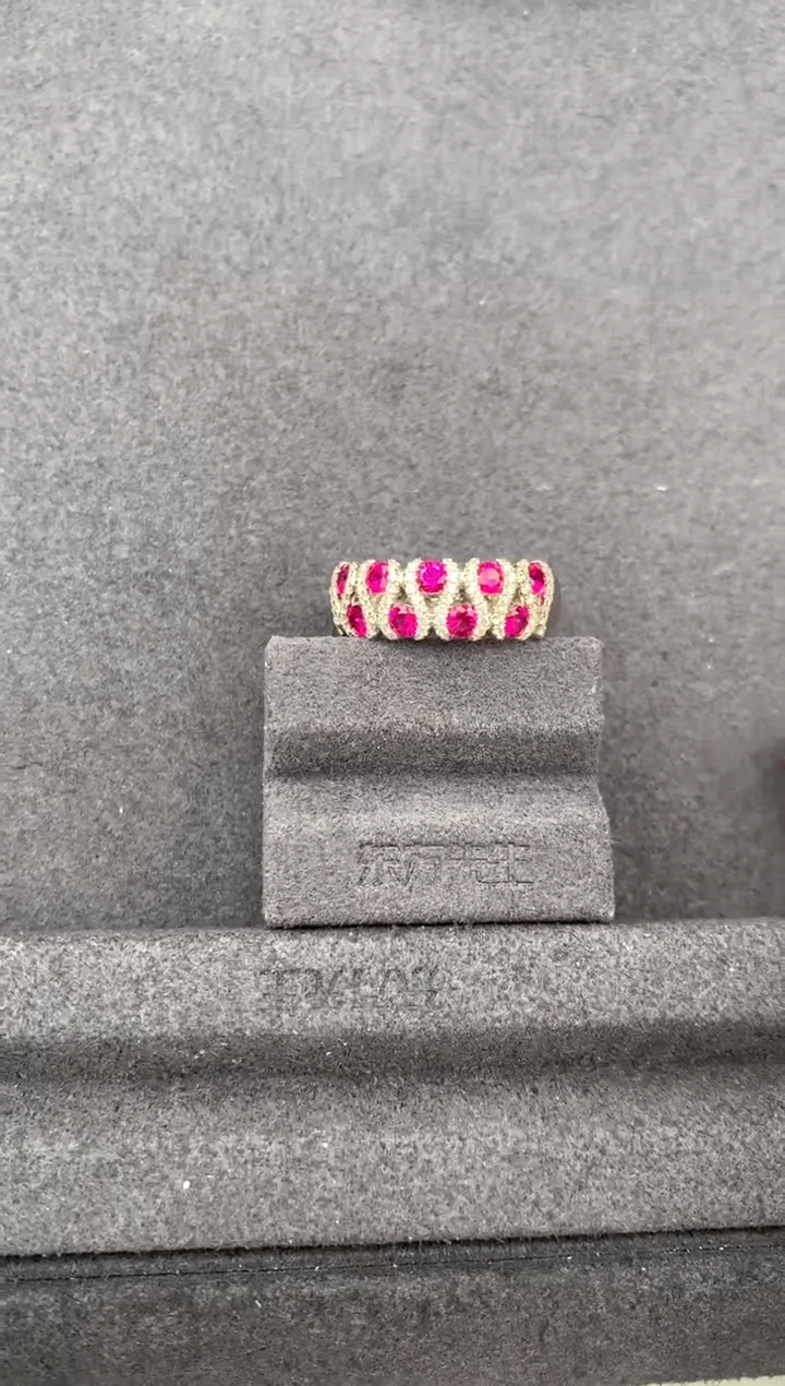 18K金镶嵌戒指红宝石0.82ct红宝石 定制 FH