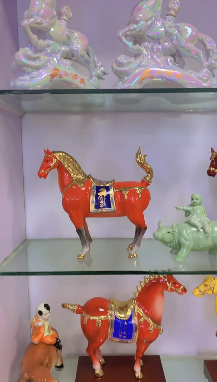 3斤装马到成功陶瓷空瓶不带底座