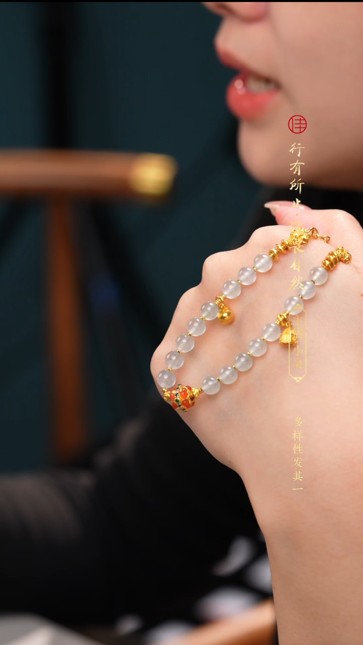 足金镶嵌手镯翡翠缅甸a货