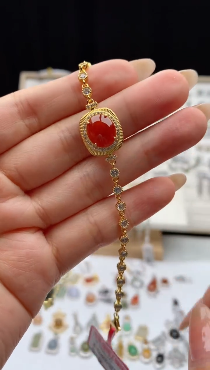 银S925镶嵌戒指翡翠天然A货翡翠