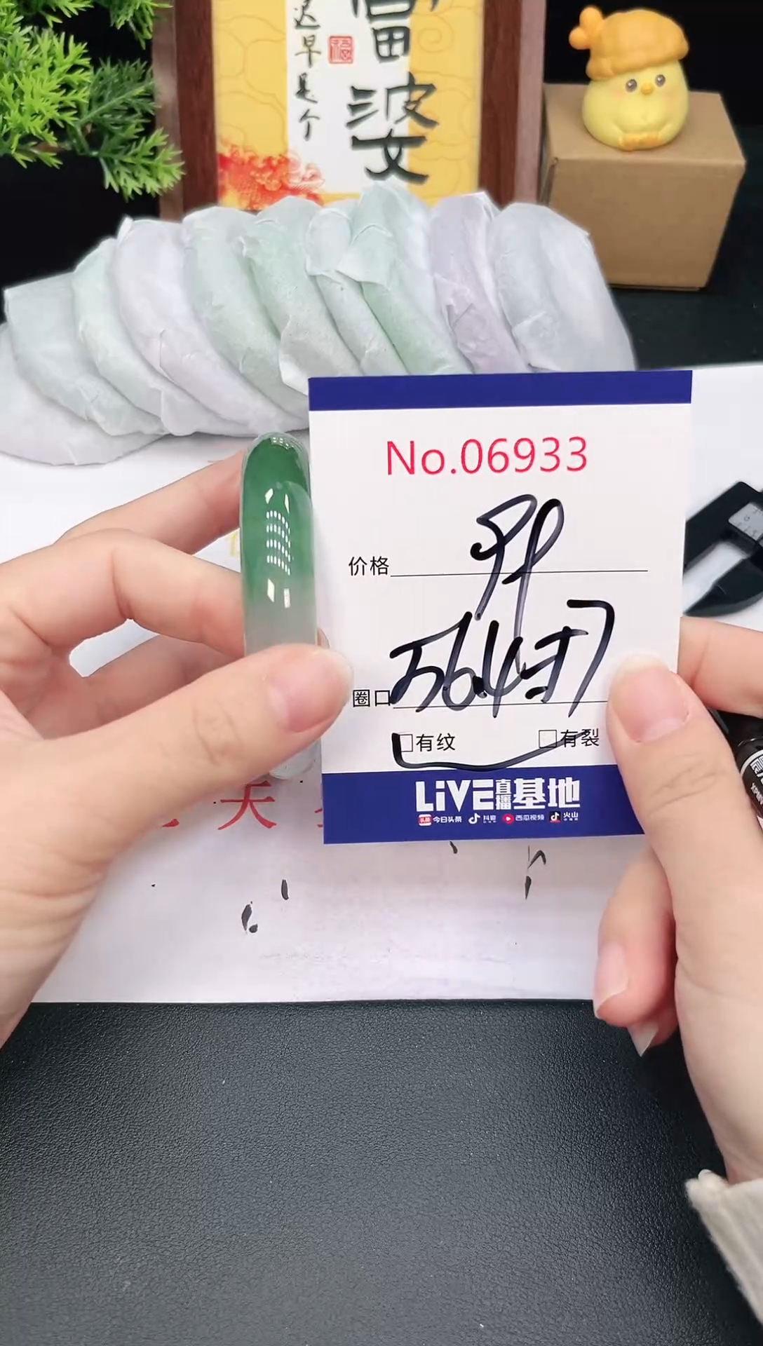 未镶嵌手镯翡翠6933