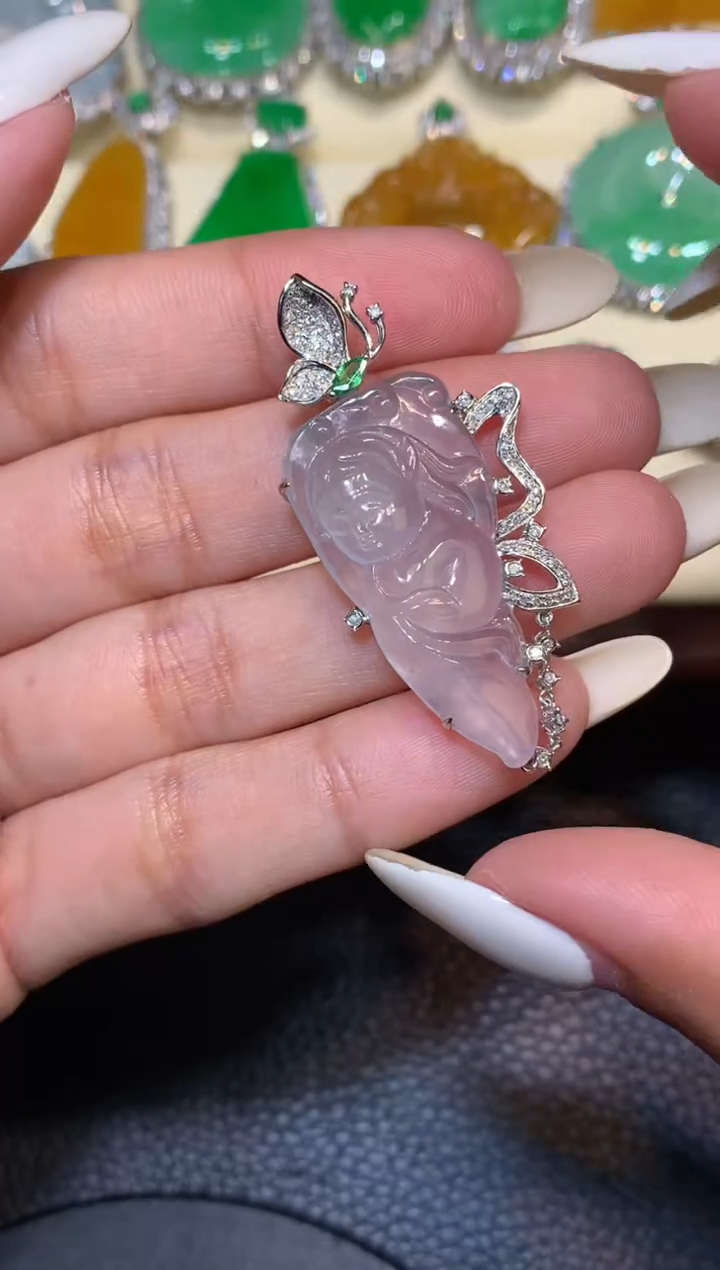 18K金镶嵌戒指翡翠1