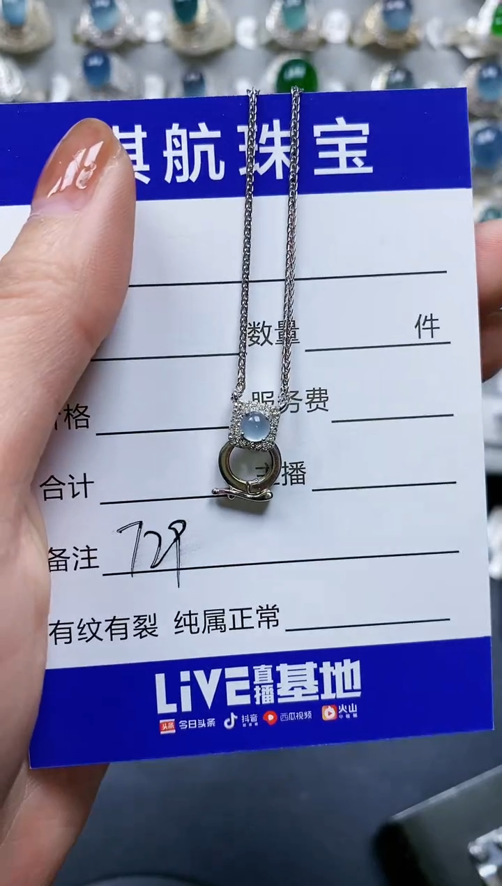 【闪购商品】翡翠颈饰银S925镶嵌0729