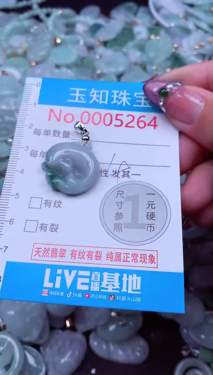 吊坠(不含链)未镶嵌翡翠5264