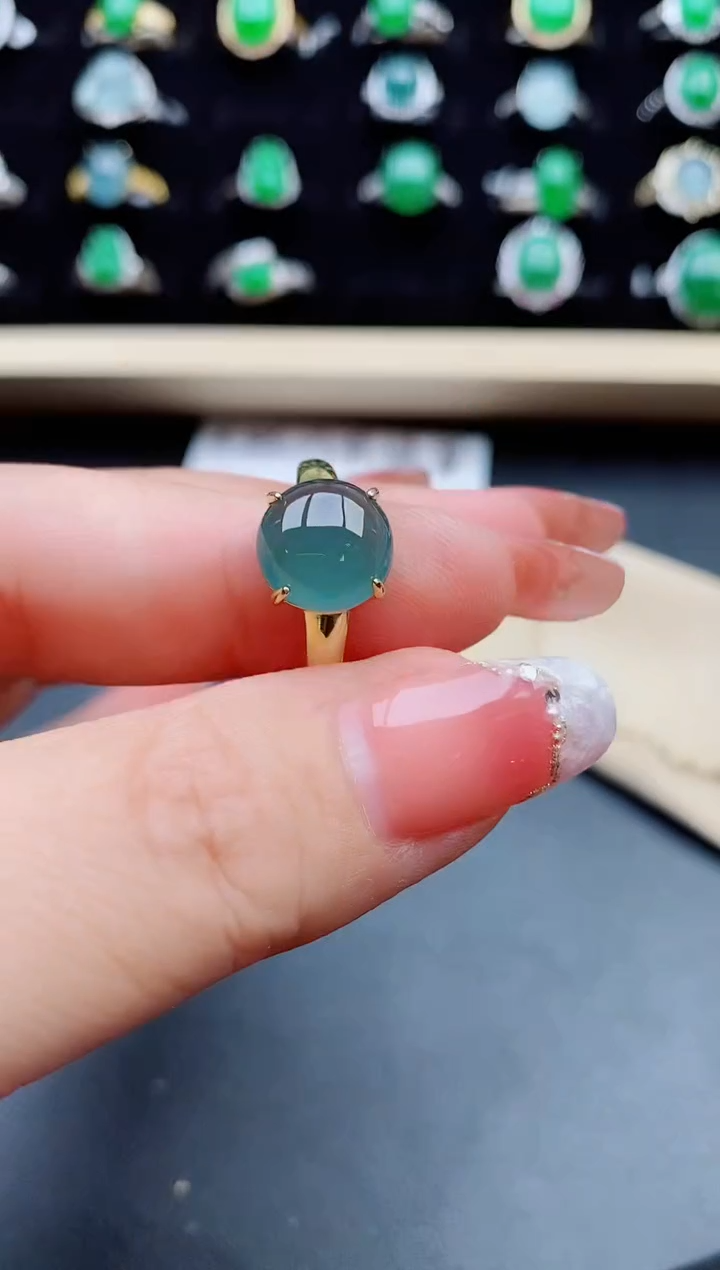 【闪购商品】翡翠戒指银S925镶嵌50800