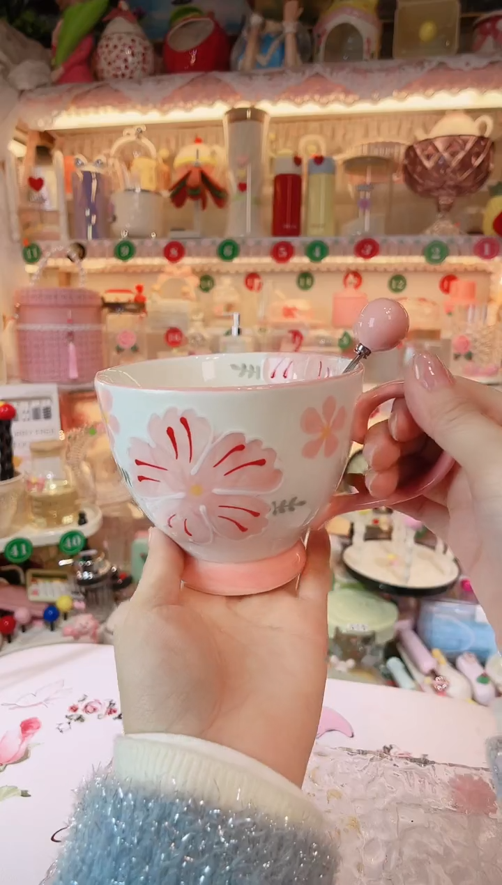 【闪购商品】摆件花朵早餐杯品质好，发货快，放心拍