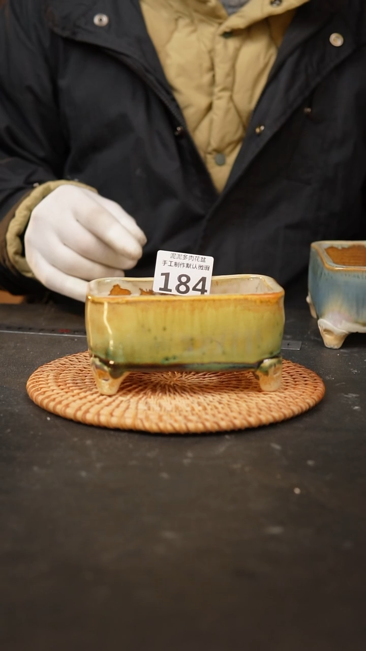 【闪购商品】瓷片184泥泥手工花盆