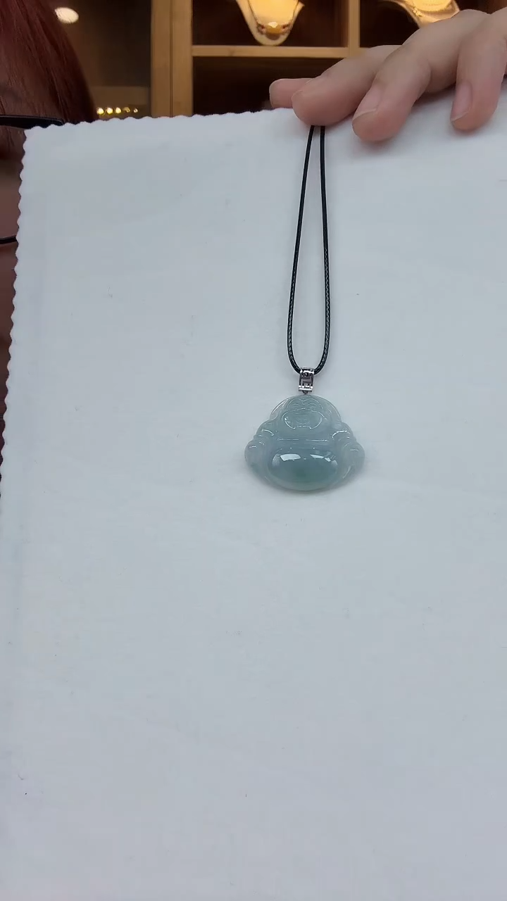 【闪购商品】翡翠颈饰18K金镶嵌佛公