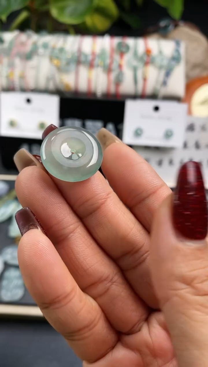 【闪购商品】翡翠裸石1100平安扣~默认裸石发货