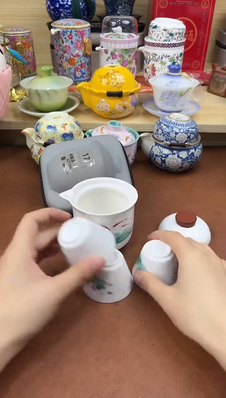 陶陶瓷茶具摆件旅行套组