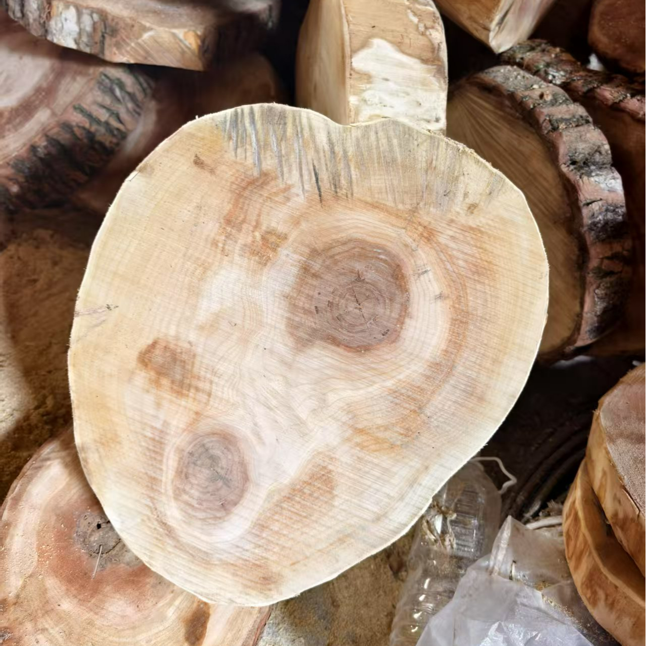 农村自制菜板无蜡整块砧板