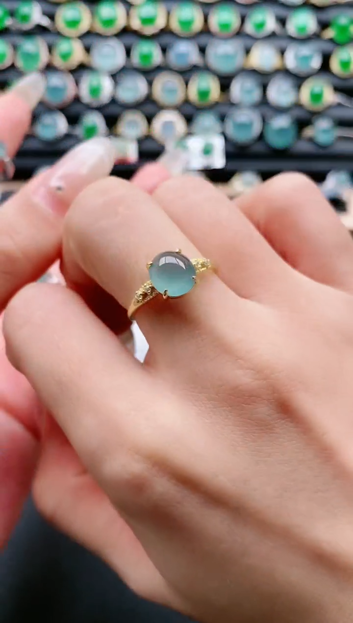 【闪购商品】翡翠戒指银S925镶嵌1111111