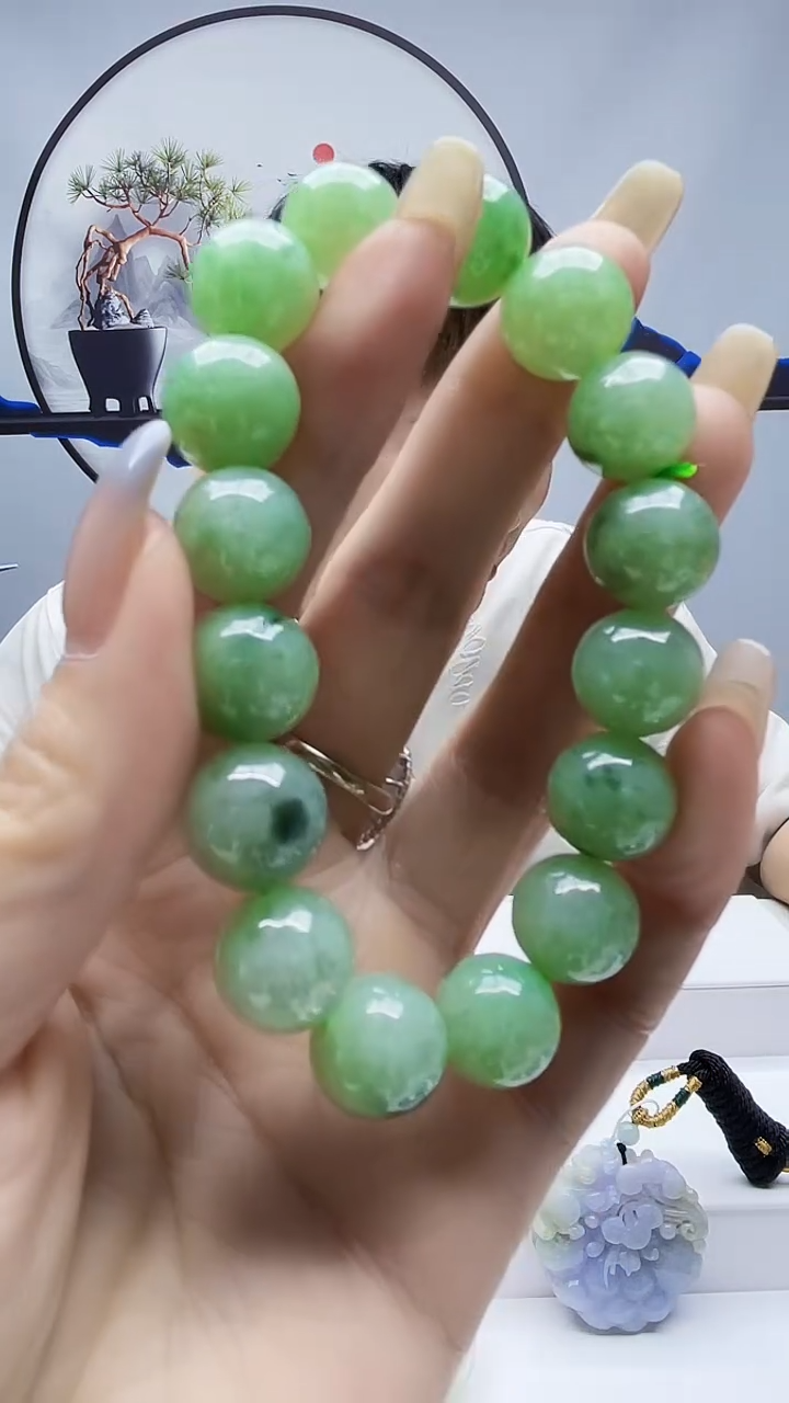 未镶嵌定制翡翠毛货-手串61