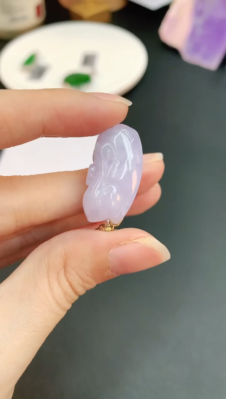 【闪购商品】翡翠颈饰18K金镶嵌赠礼盒证书 小君